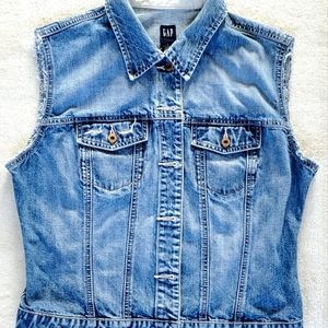 Vintage Gap Jean Vest - Large